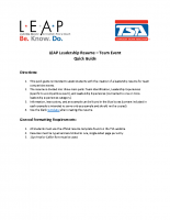 LEAP Leadership Resume Team Instructions Quick Guide